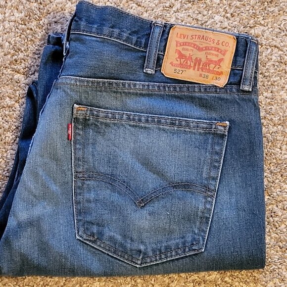 Levi's 527 Bootcut Jeans Men's Size 38x30 Casual Blue‎ Denim - Picture 1 of 10